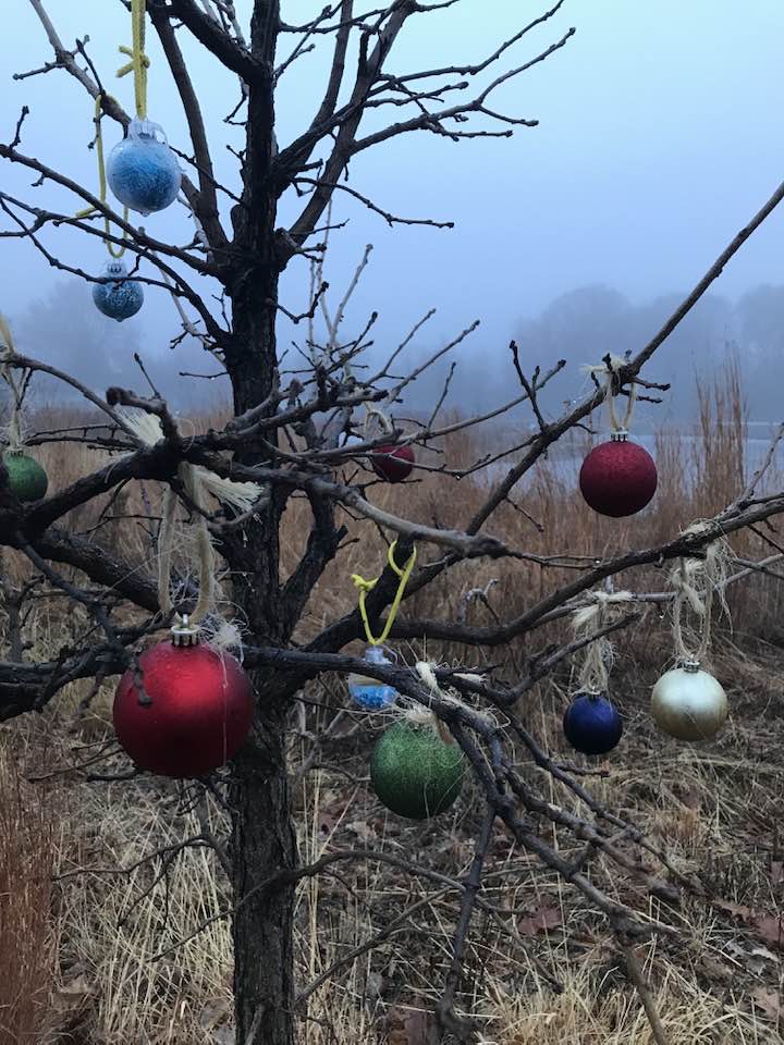ornaments along the ponds at Shingle Creek